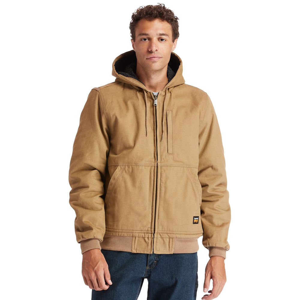 Chaquetas Timberland Argentina Hombre - Pro® Gritman Lined, Hooded Lona - Marrones - PIWGUY-173